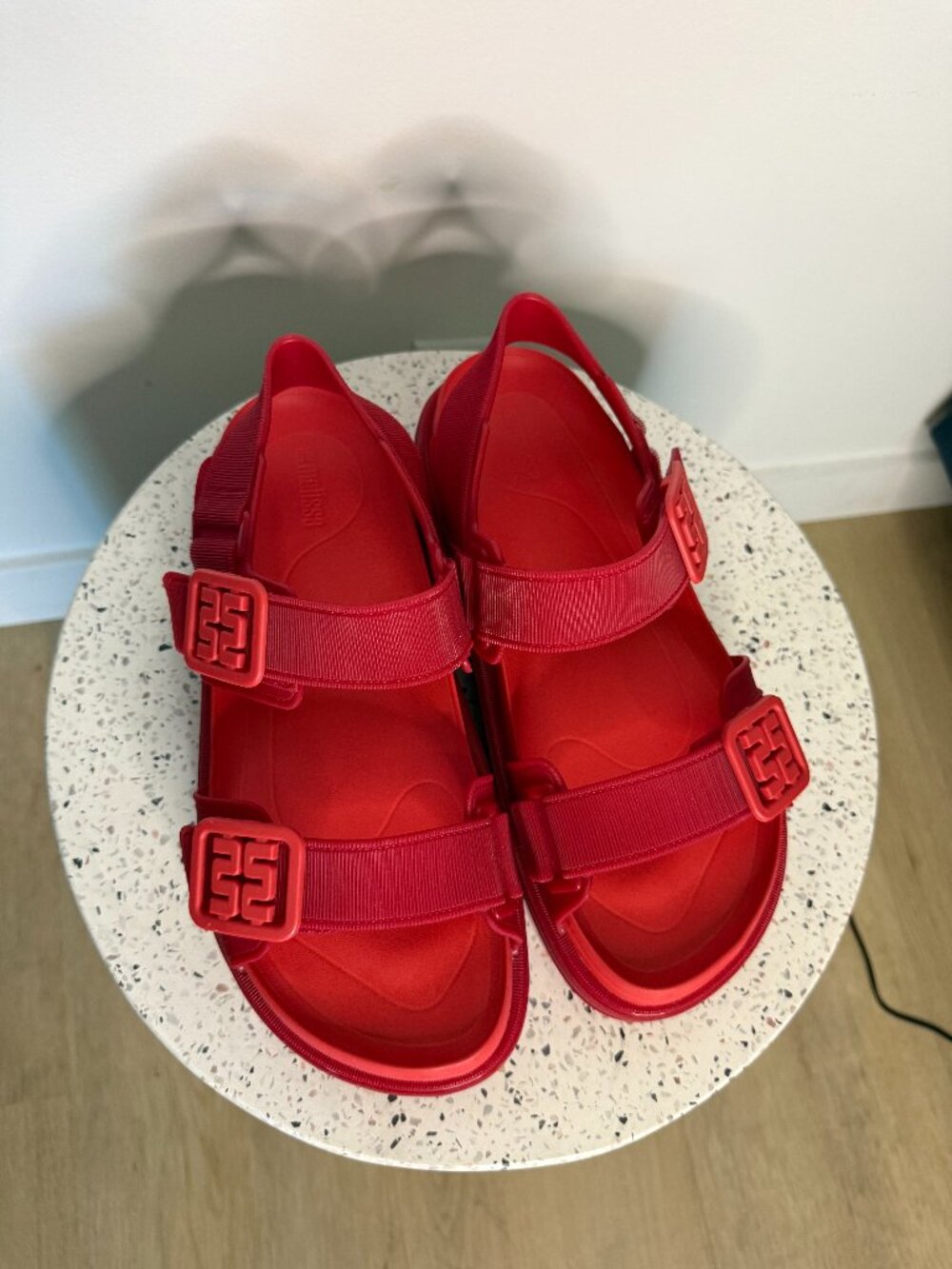 NWT in box Melissa Towny platform sandal in Red